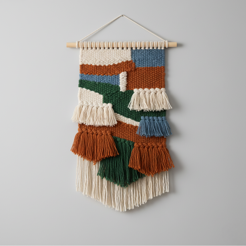 Suspension Murale Bohème Tissée