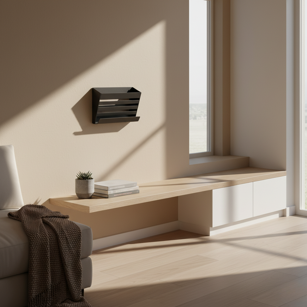 Porte-Magazines Mural en Métal