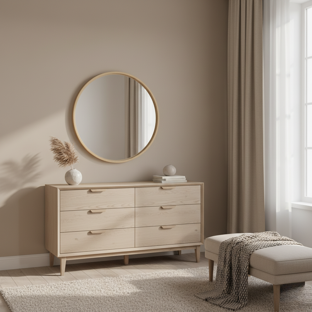 Miroir Mural Rond Moderne