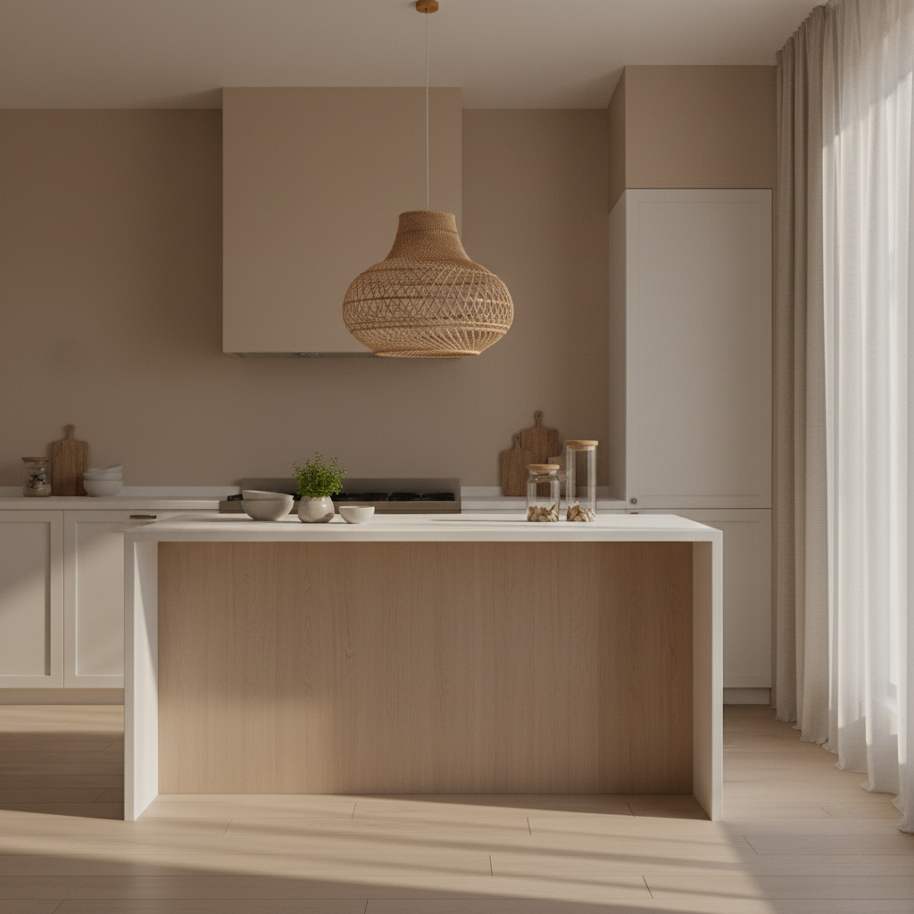 Abat-Jour Suspendu en Rotin Tissé à la Main